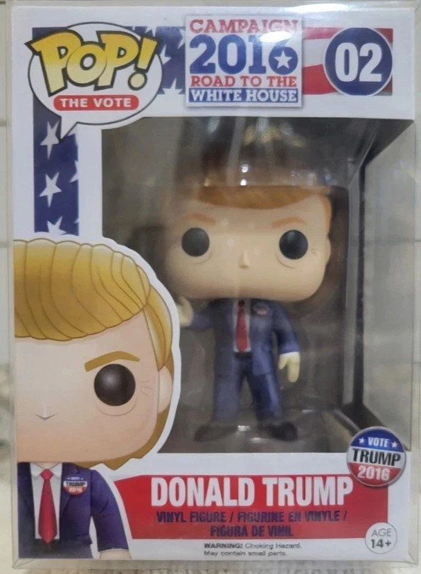 🔥Funko Pop The Vote: Campaign 2016 - DONALD TRUMP #02 AUTH VAULT PROTECT🔥