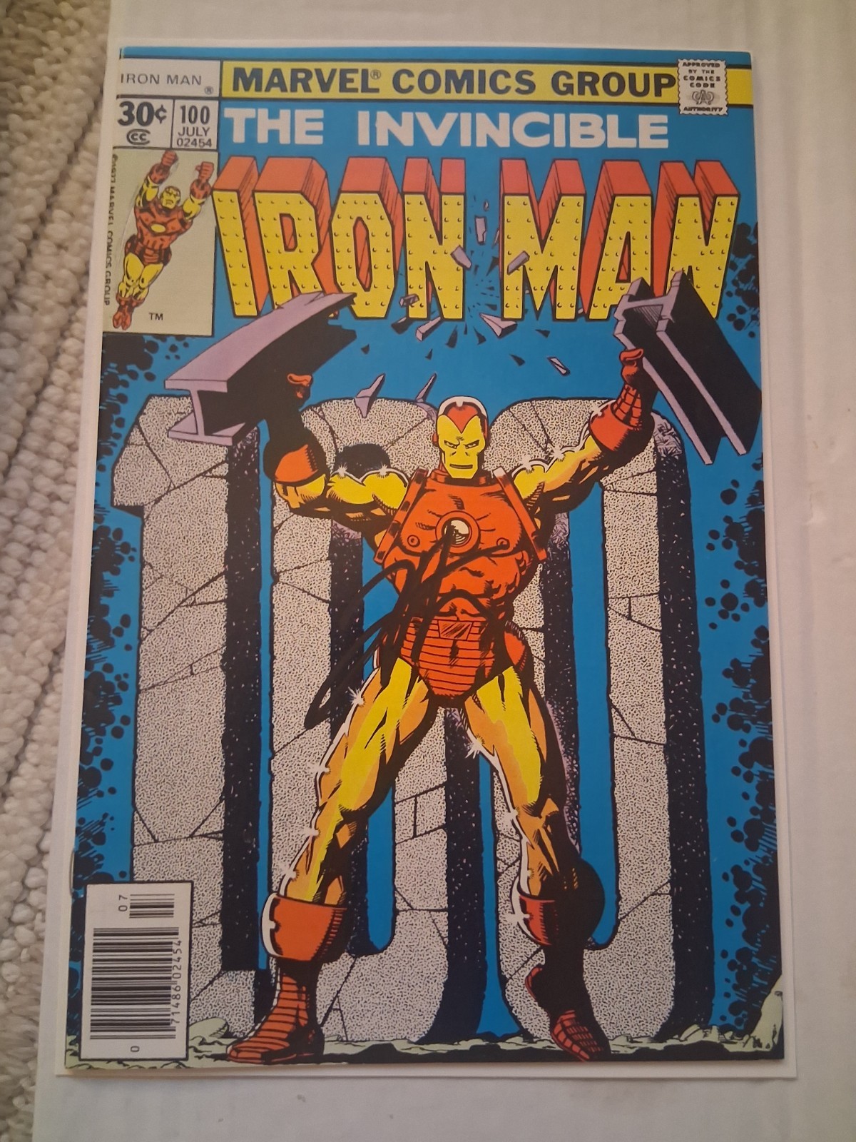 Iron Man #100 Marvel 1977 Jim Starlin Signed NM