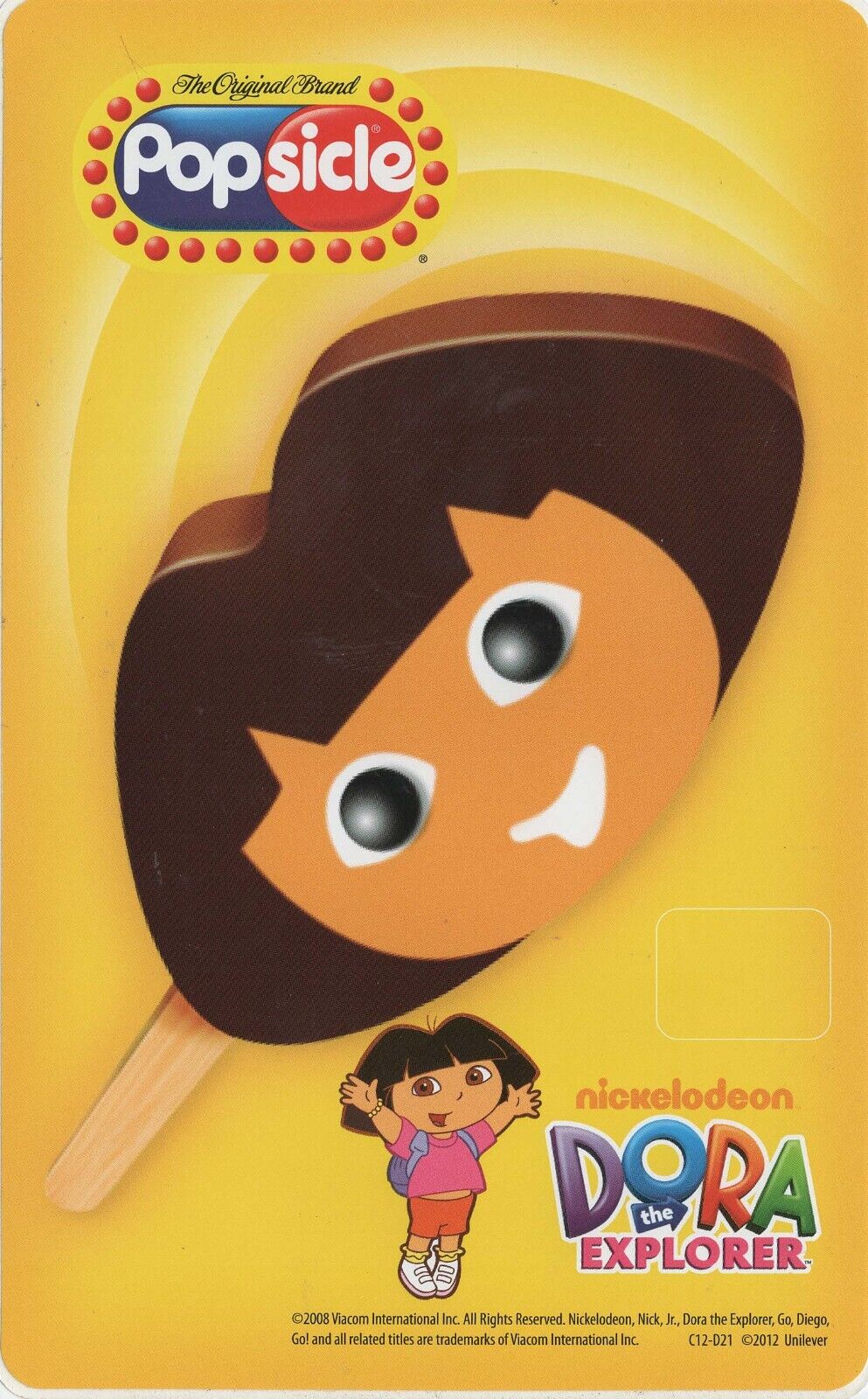 2012 Vintage Dora the Explorer Character Face Ice Cream, Truck Sticker 5\