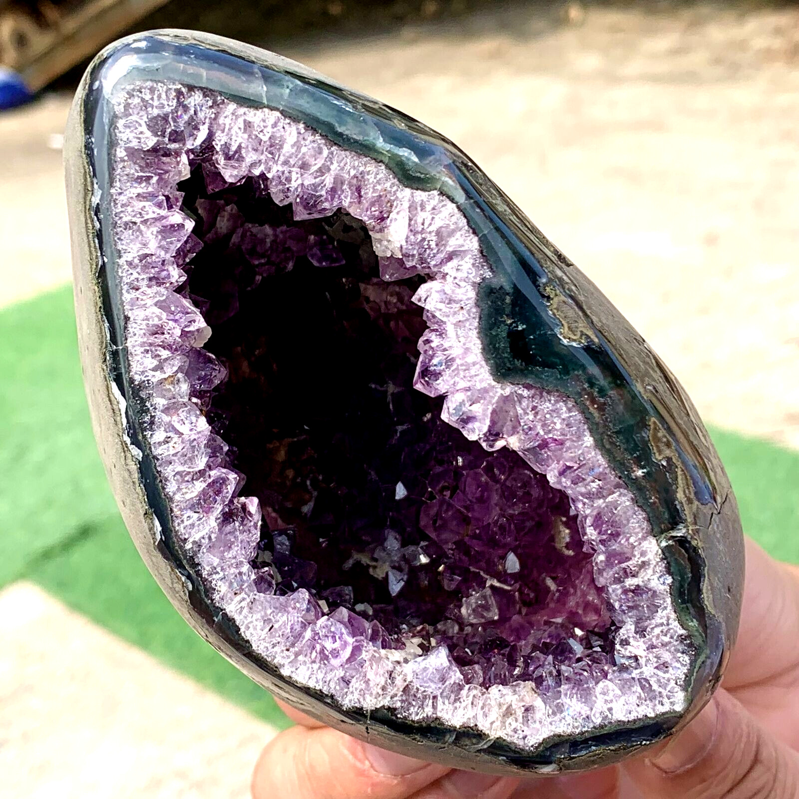 1.4LB Natural amethyst crystal agate cave quartz cluster specimens Healing