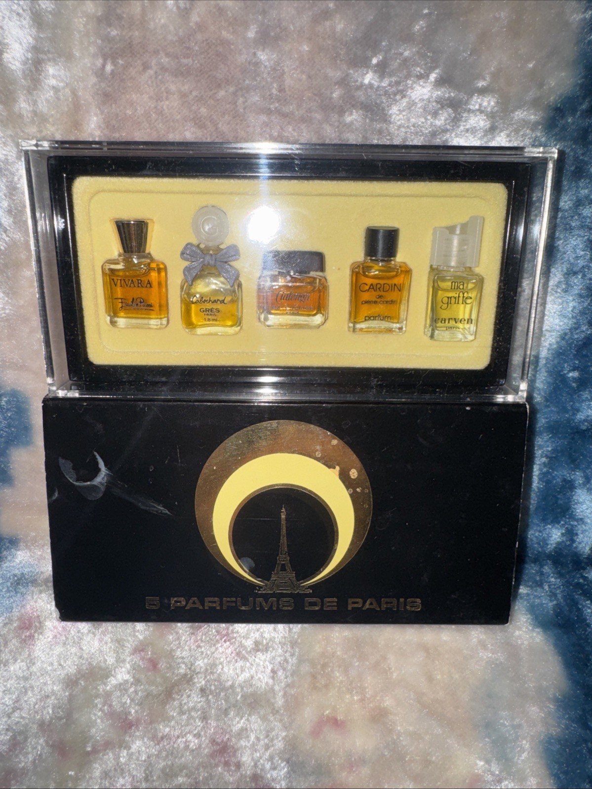 5 Parfums De Paris 5 Piece Miniature Perfumes Boxed Set NEW/Factory Sealed Vtg