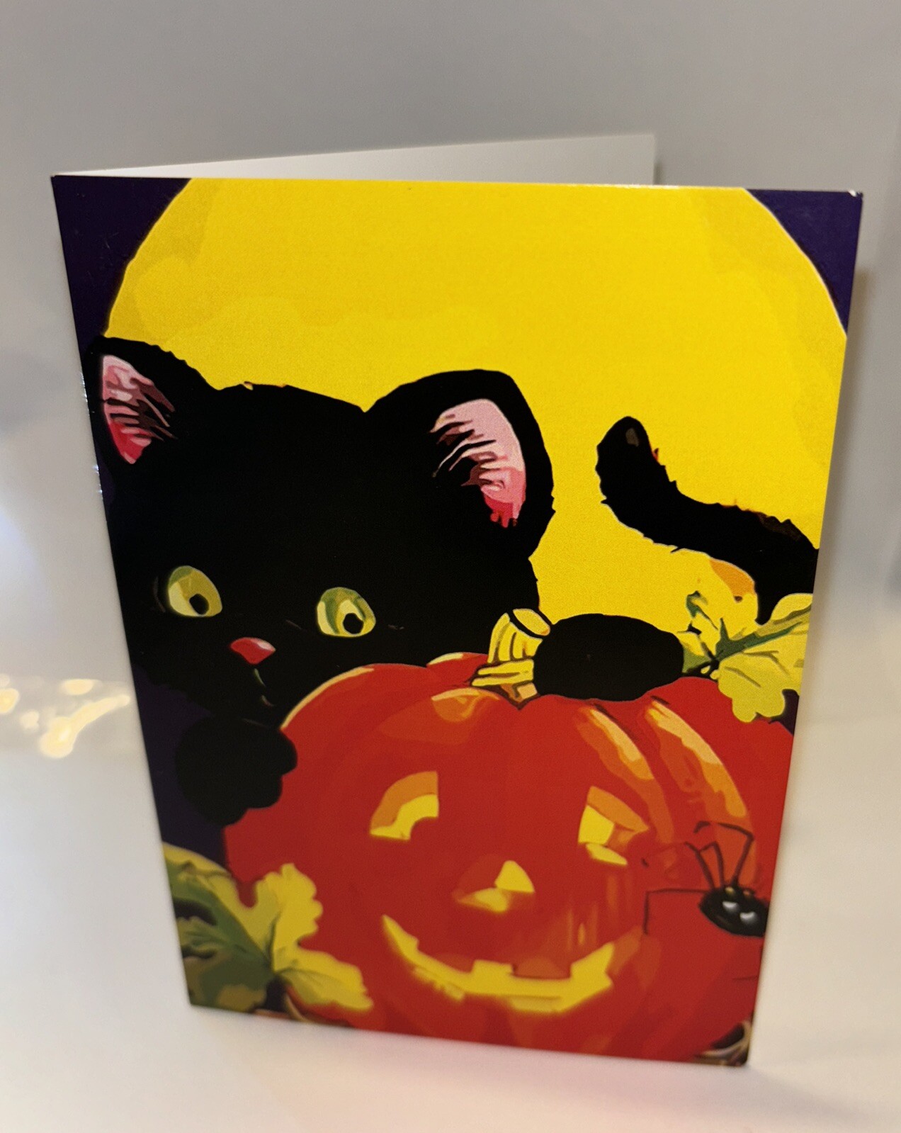 Halloween 3.5 X 5” Unused VINTAGE STYLE Greeting Card
