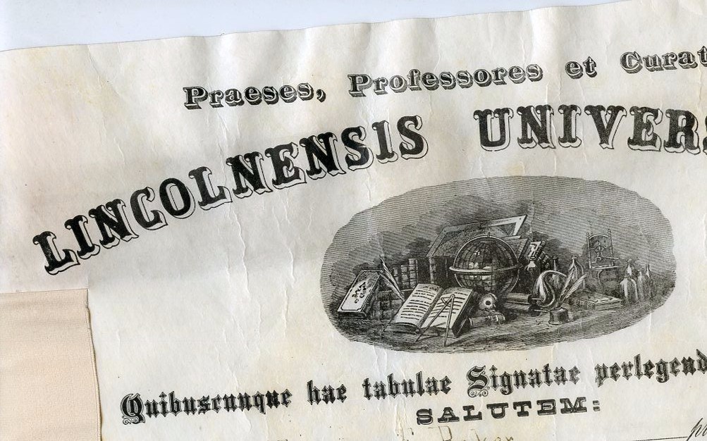 3 Antique Vellum Certificates-FLORENCR & EMMA BAKER-ILLINOIS-Genealogy