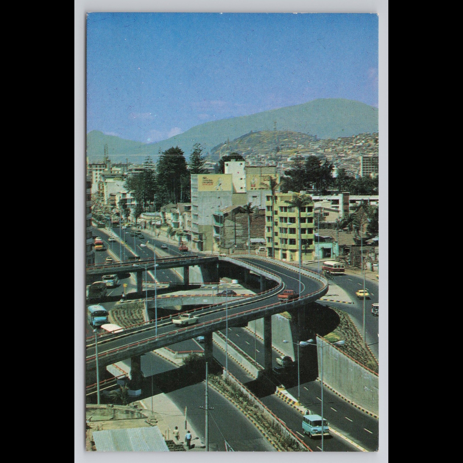 Vintage Postcard Quito Ecuador Modern Overpass Unposted Scenic Collectible View