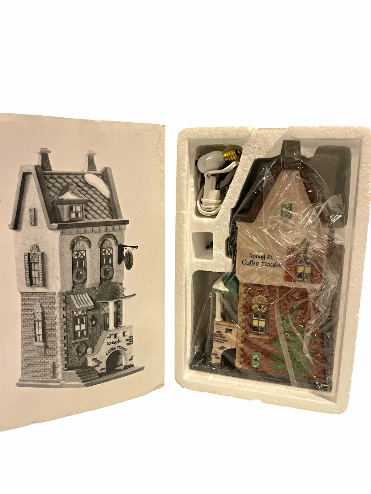 Department 56 Christmas in the City Spring St. Coffee House 1998 Ceramic Lit