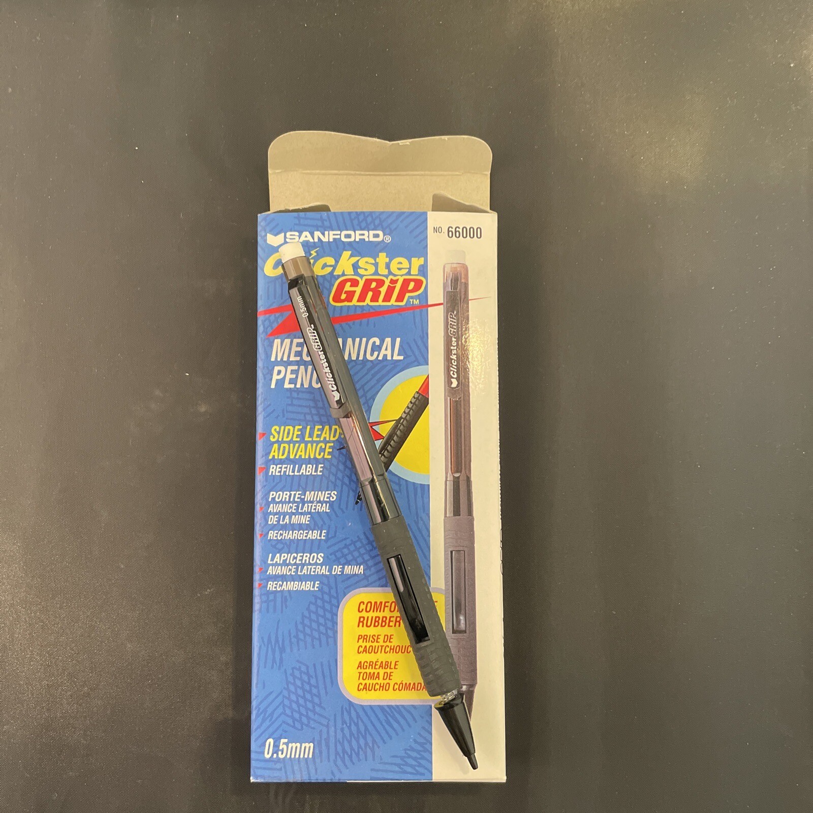 Vintage Sanford Clickster Grip Mechanical Pencil 0.5mm 12 PK NEW #66000 (Smoke)