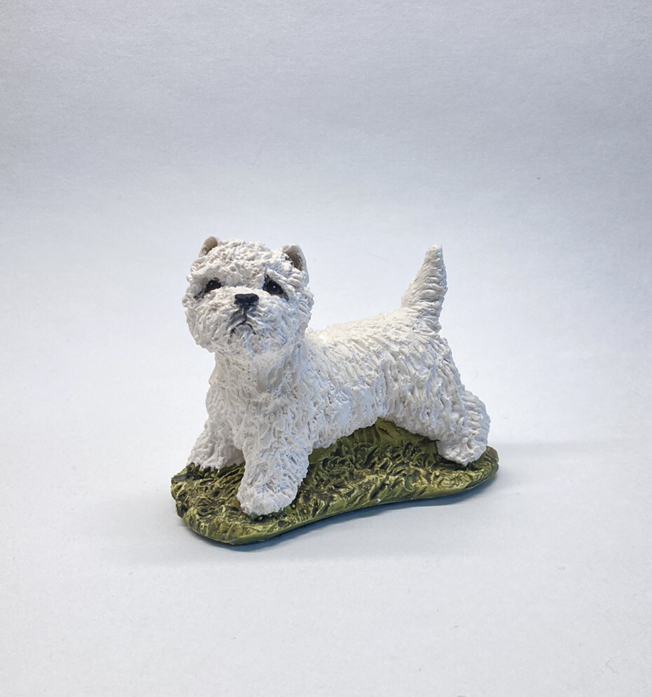 Vintage Stef England West Highland Terrier White Westie Dog figure 3.5\
