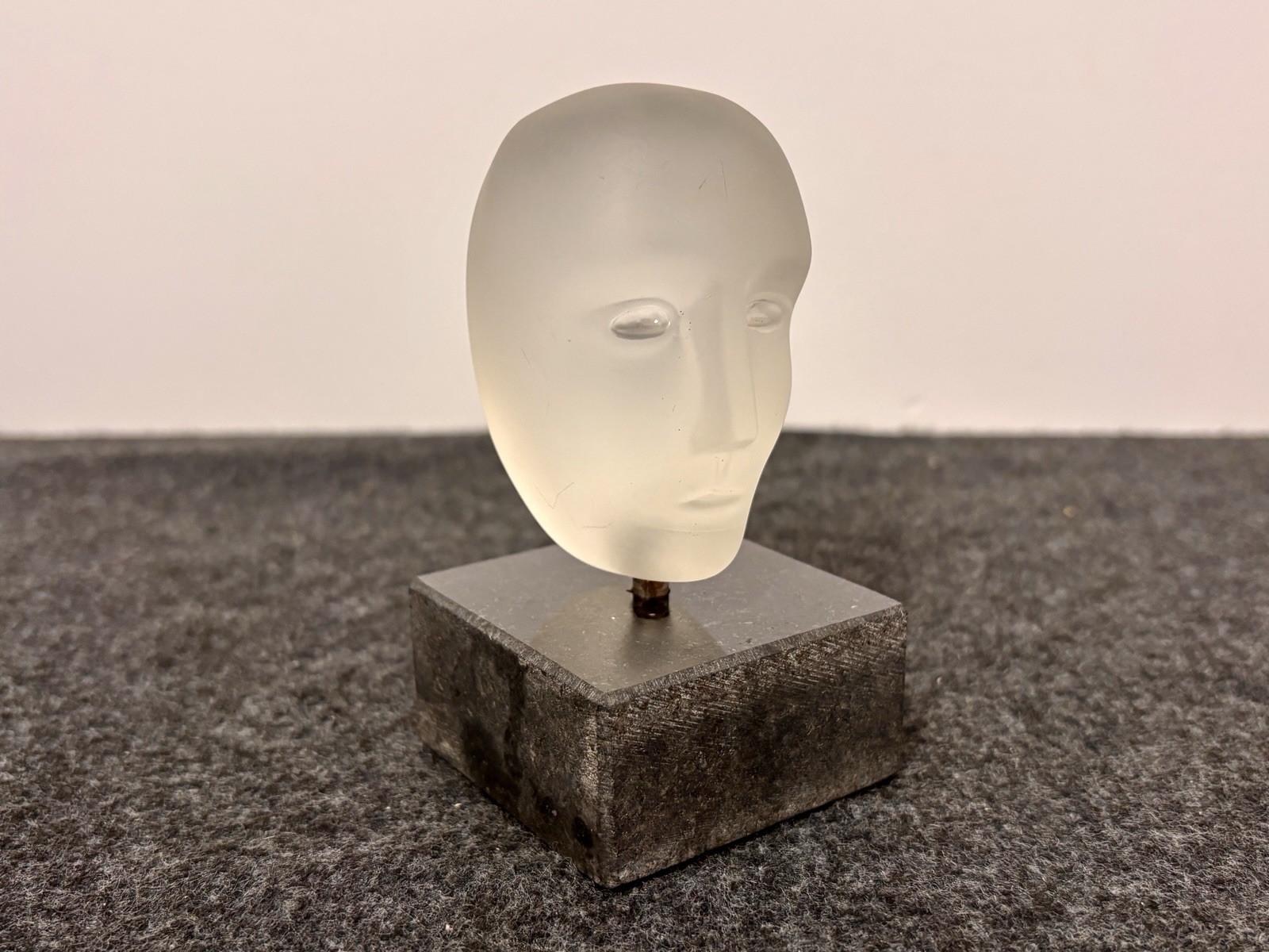 Kosta Boda Sweden Brains Head Art Glass Sculpture on Stand by Bertil Vallien Kosta Boda Sweden Brains Head Art Glass Sculpture on Stand by Bertil Vallien