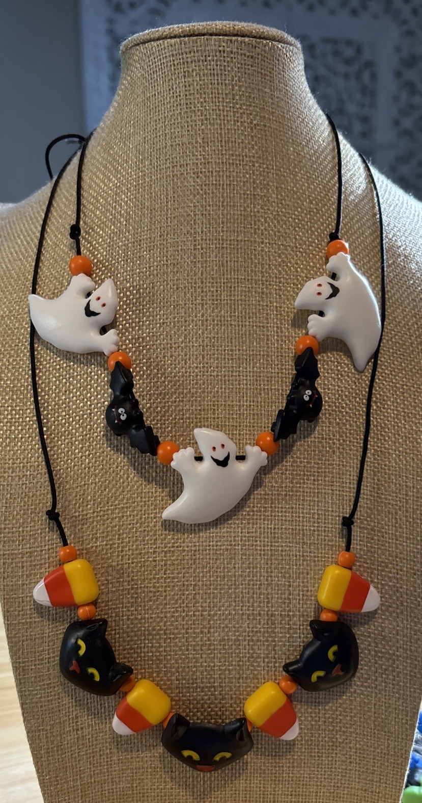 Vintage RARE Hallmark Halloween GHOSTS & BATS 1989 CATS & CORN 1988 BOO Bizarre