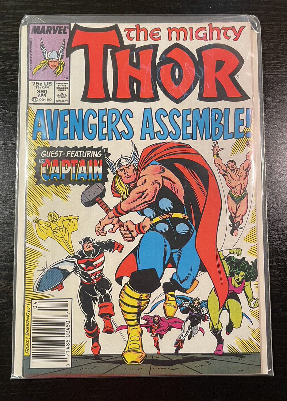 Marvel Comics ~ THE MIGHTY THOR ~ Guest The Captain #390 Apr 1988 VF/NM