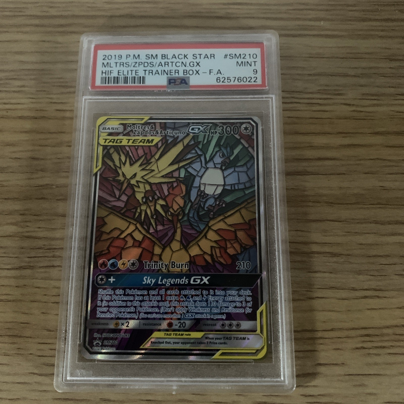 2019 PM SM Black Star Mltrs/Zpds/Artcn GX HIF ETB Full Art #SM210 PSA 9