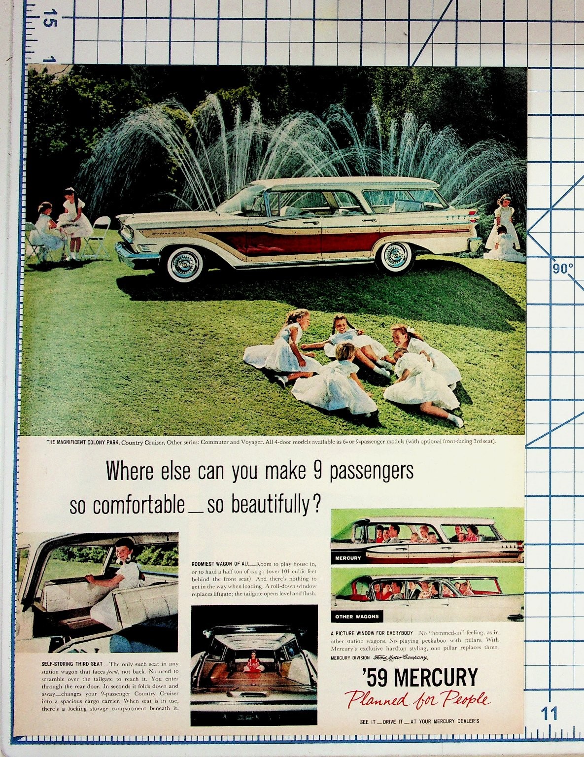 1959 Mercury Wagon Vintage Ad Country Cruiser Colony Park 9 Passenger 1959 Mercury Wagon Vintage Ad Country Cruiser Colony Park 9 Passenger