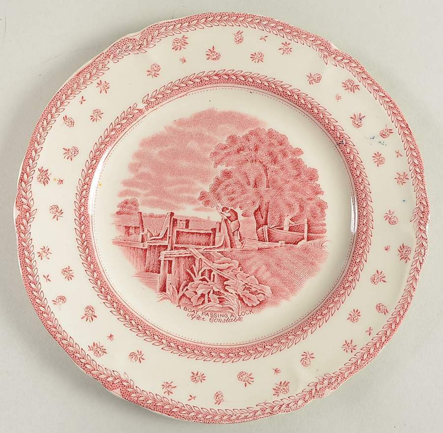 Grindley English Lanscapes Pink Salad Plate 4245328
