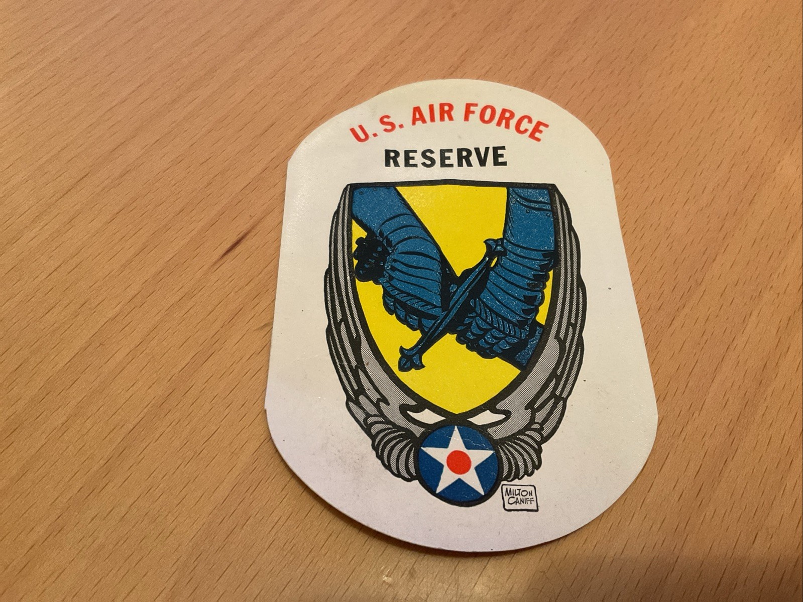 Vintage Milton Caniff Air Force Reserve USAF Decal/Sticker