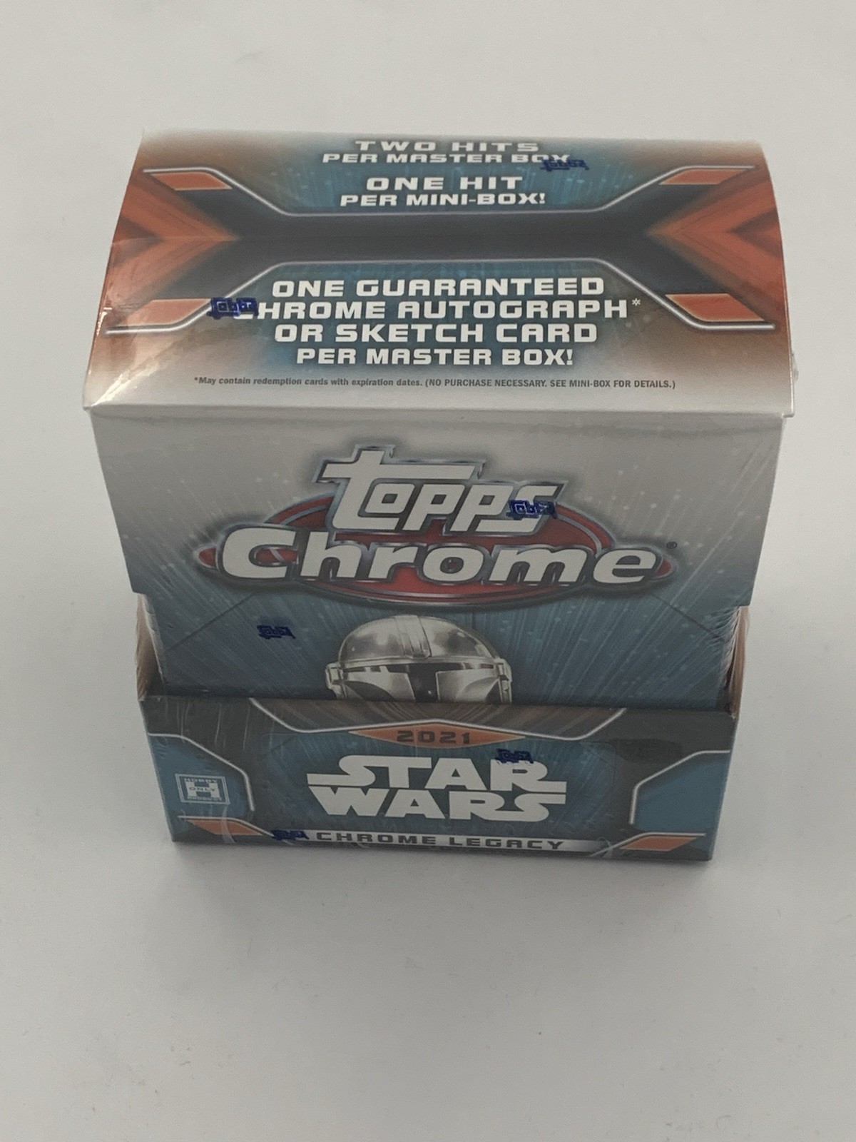 New Sealed 2021 Topps Chrome Star Wars Chrome Legacy Hobby Master Box  2 Mini