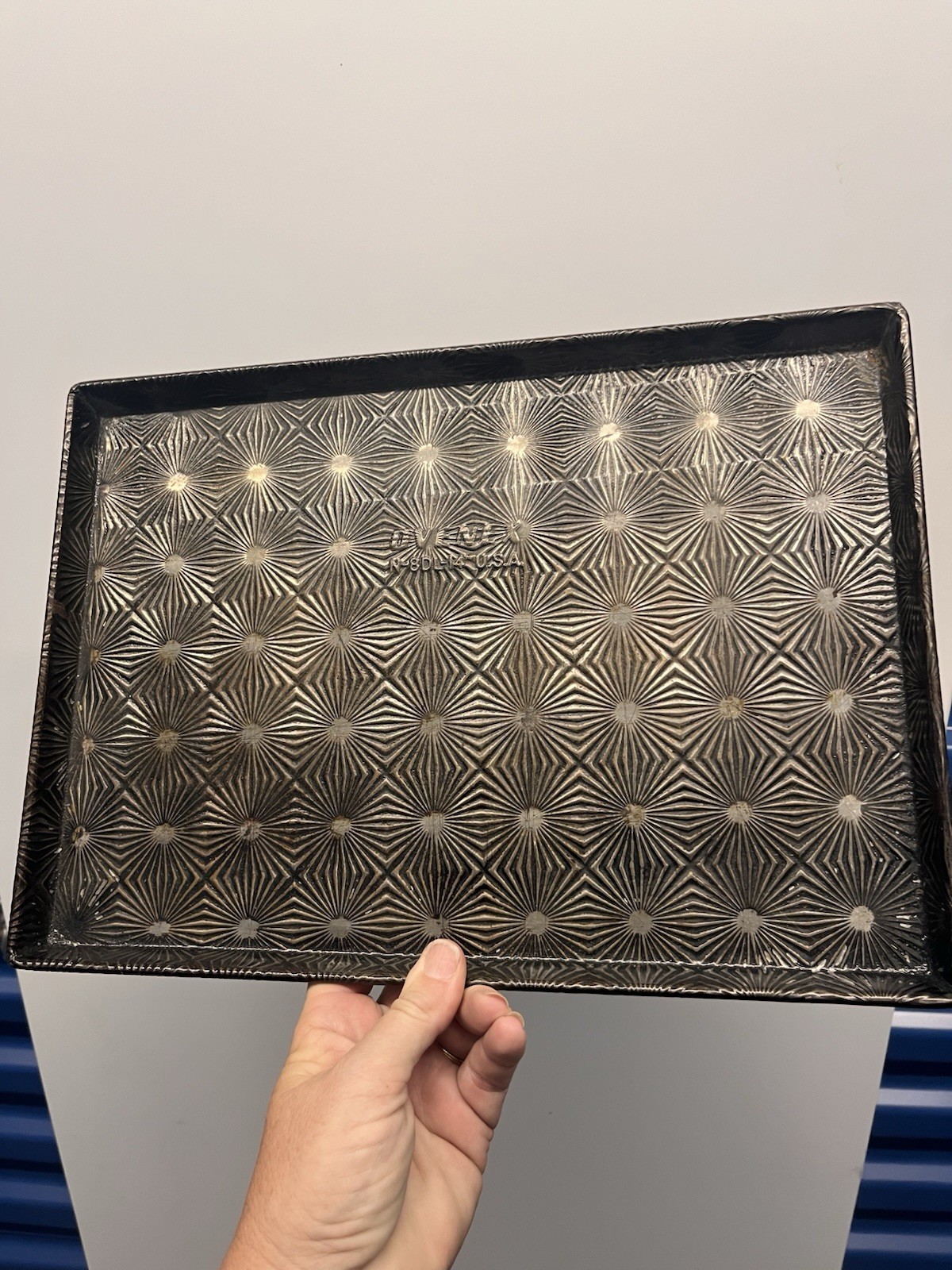 Ecko Ovenex Vintage Starburst Embossed 14” Sheet Pan Mid-Century USA Bakeware