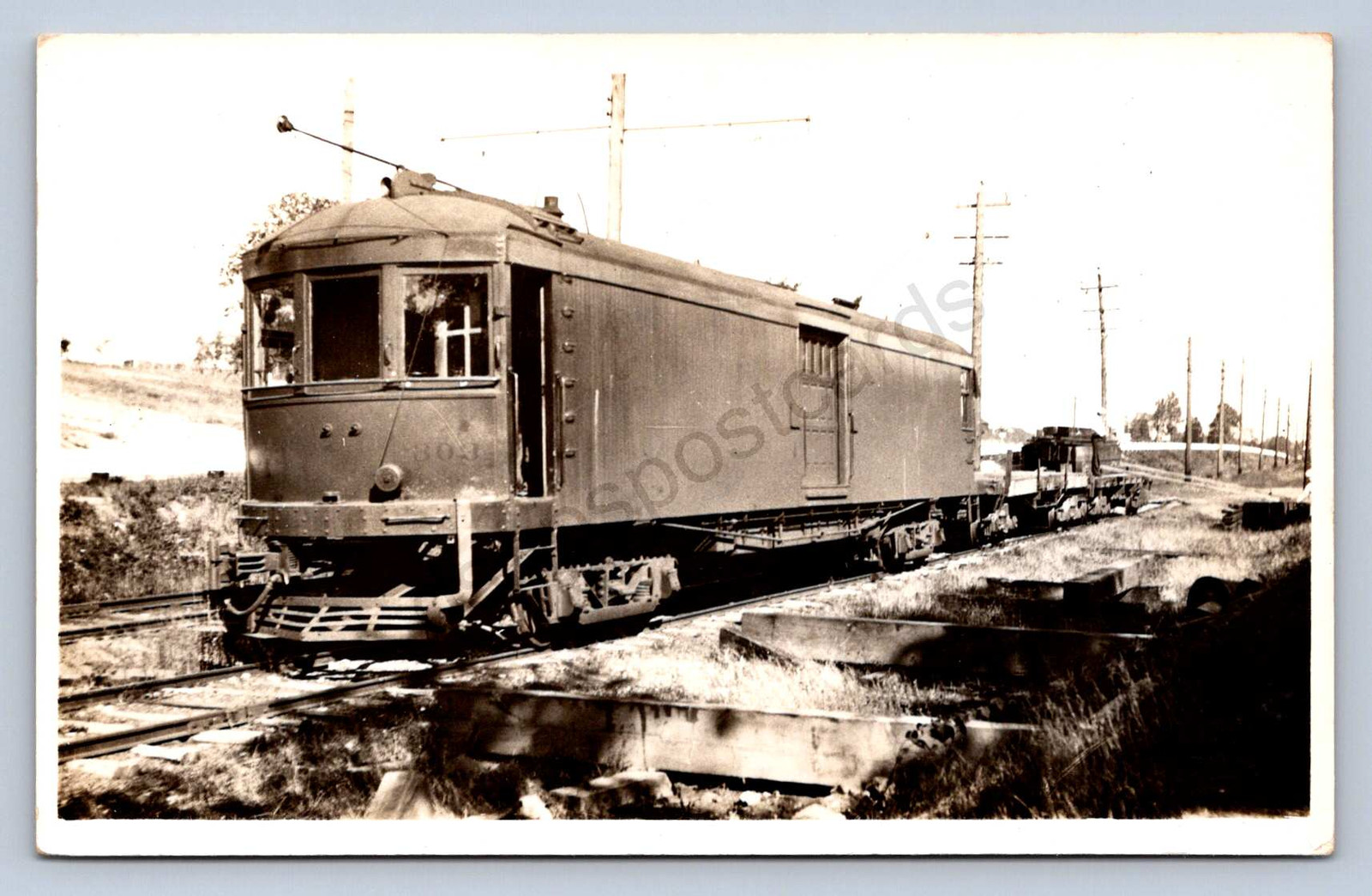 K11/ Marion Ohio Postcard c1930s? Trolley Streetcar CD&M Railway Scrap 50