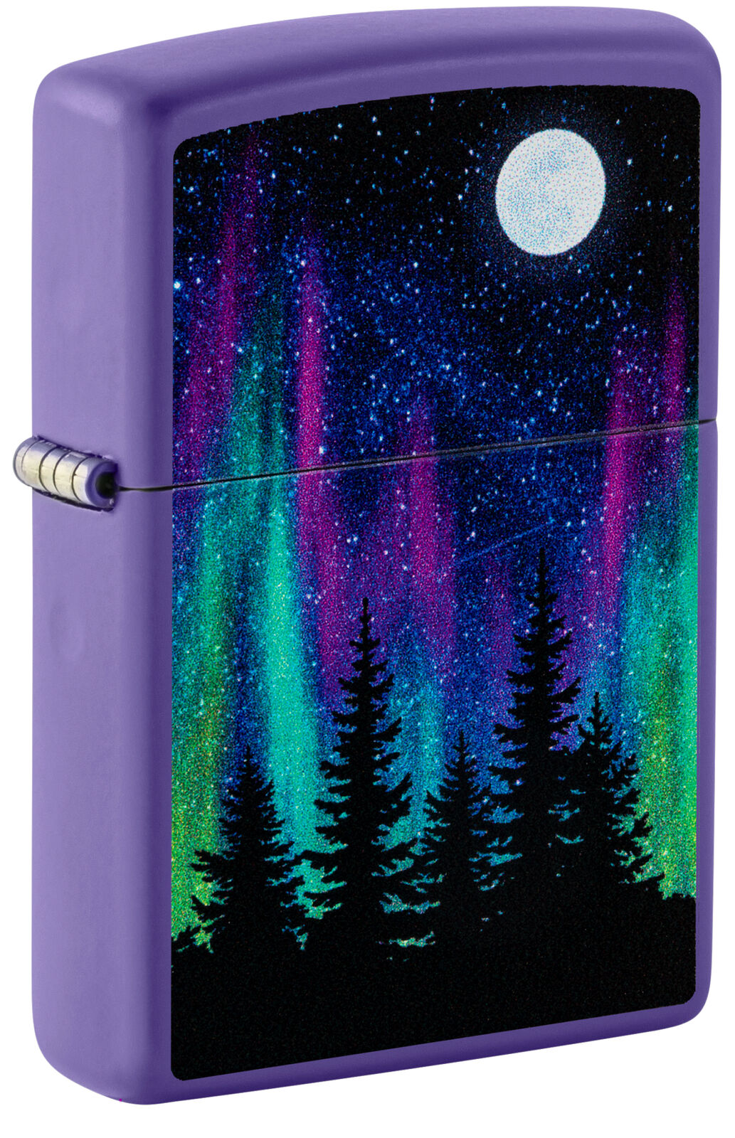 Zippo Northern Lights Design Purple Matte Windproof Lighter, 48565