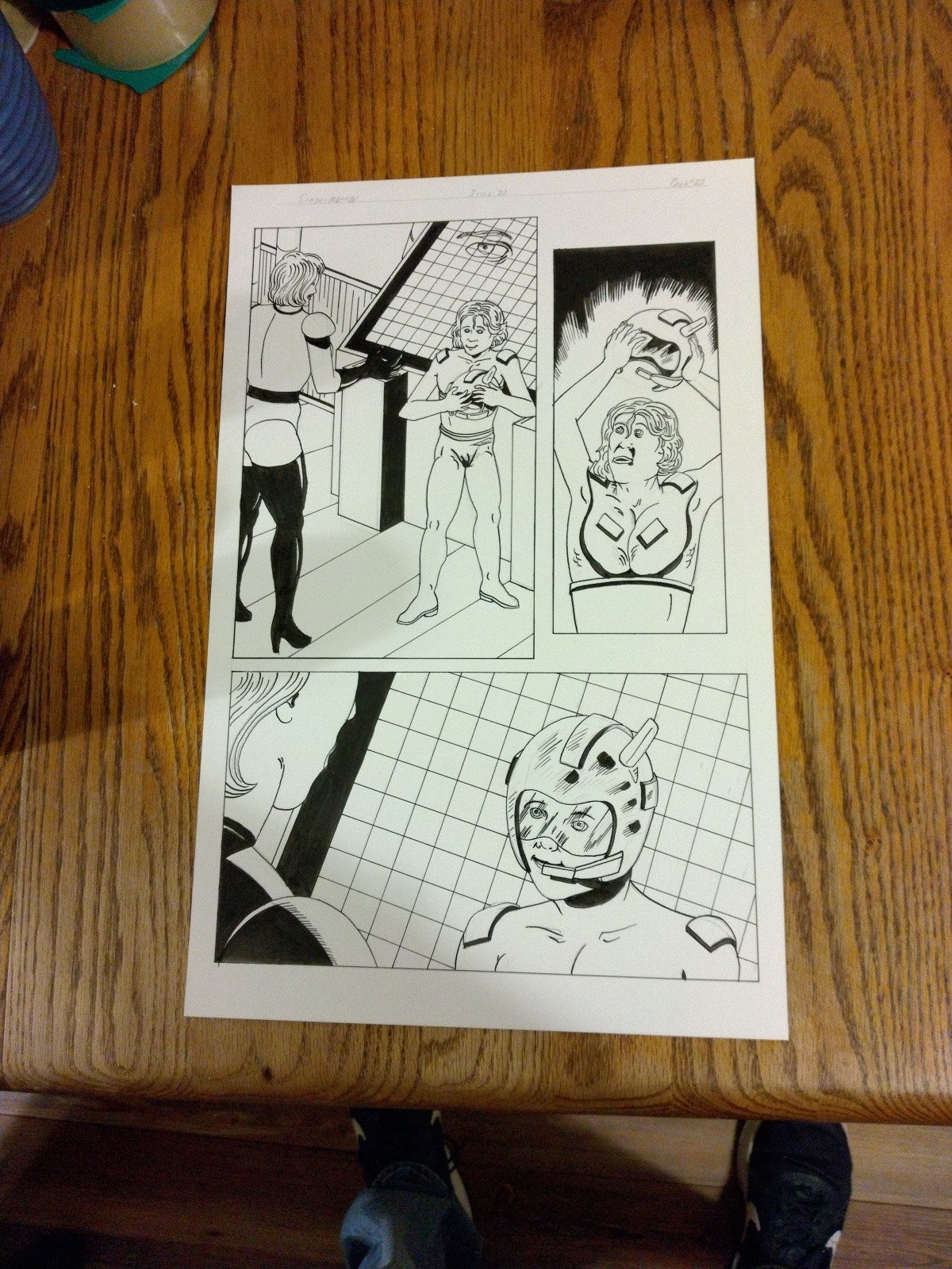 Compu-M.E.C.H. Original Comic Book Artwork Issue #28 Page #28 By Theodore Riddle Compu-M.E.C.H. Original Comic Book Artwork Issue #28 Page #28 By Theodore Riddle