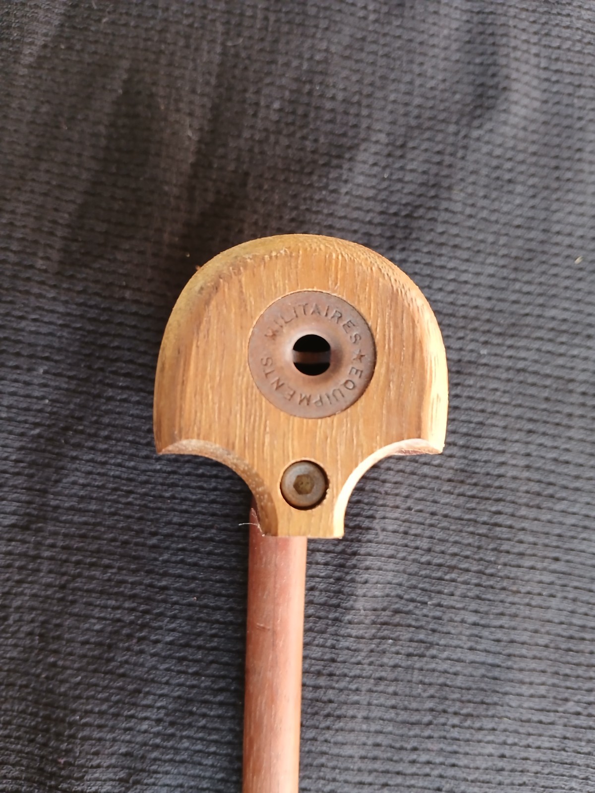 Rare Vintage Wood Inlayed Smoking Pipe Sliding Lid 1970s Hippie era. 