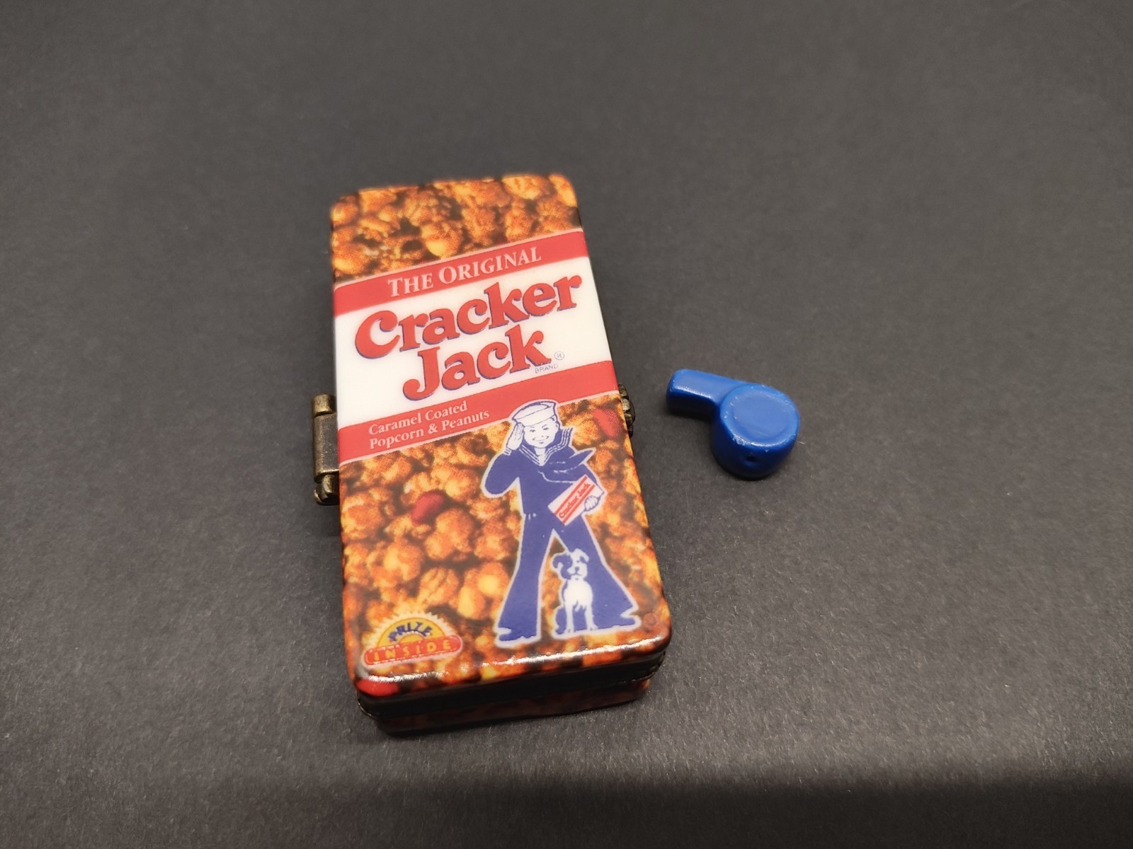 Vintage Cracker Jack PHB Trinket Box w/ Whistle - Midwest of Cannon Falls No Box