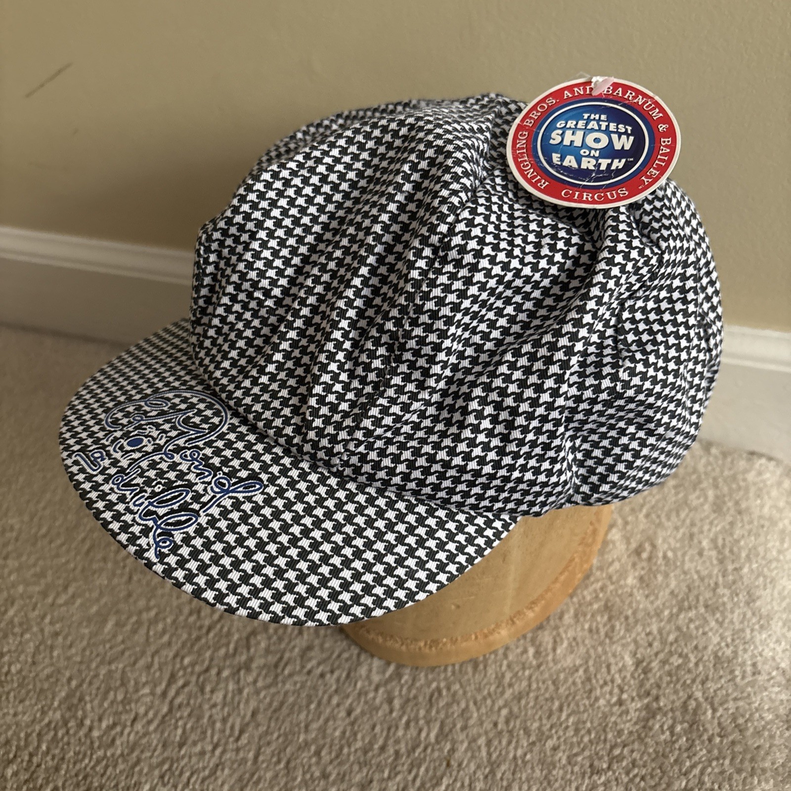 VTG Ringling Bros Barnum & Bailey Circus Clown David Larible Houndstooth Hat NEW