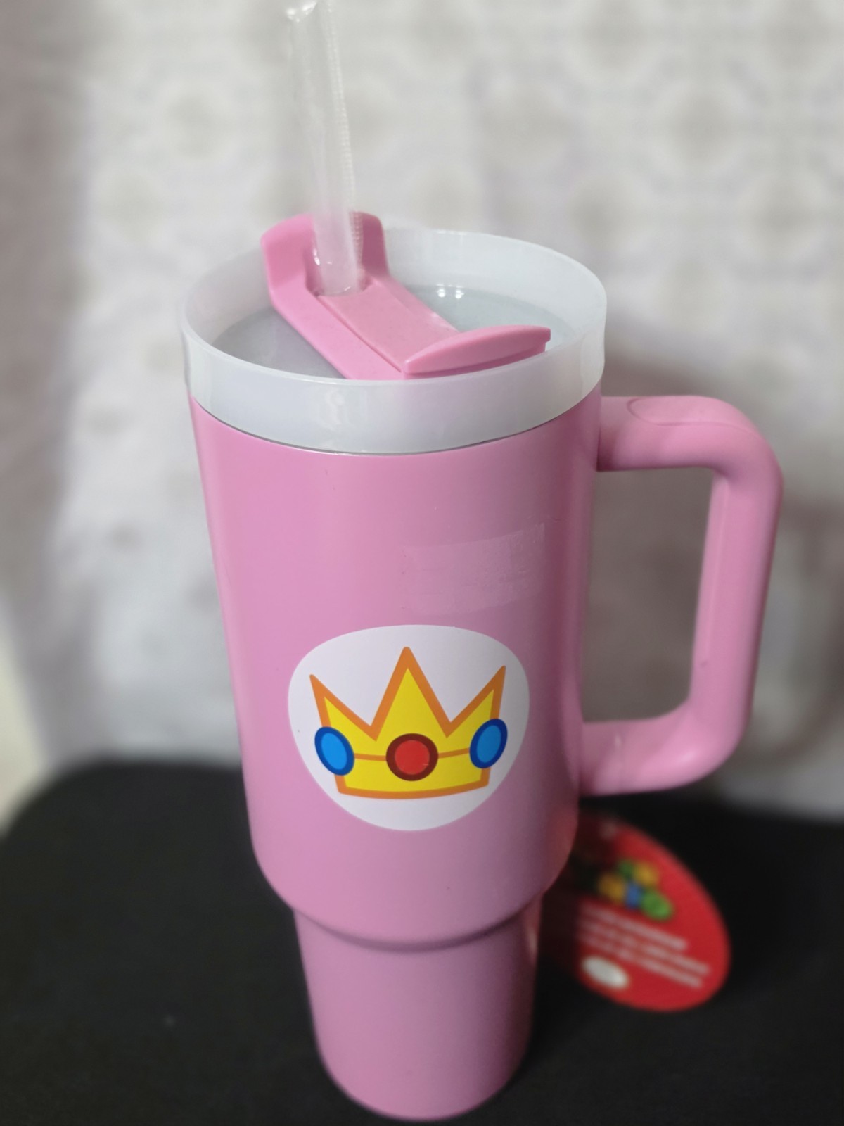 Nintendo Super Mario Princess Peach 40 oz Stainless Steel Insulated Tumbler Mug Nintendo Super Mario Princess Peach 40 oz Stainless Steel Insulated Tumbler Mug