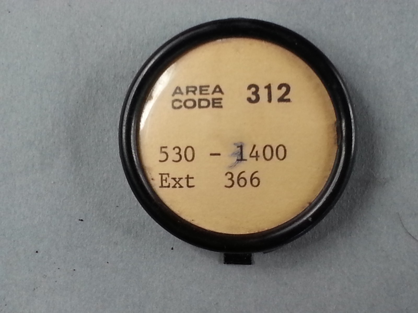 Antique Center Telephone Dial Rotary Number Cover 312-530-1400 Chicago