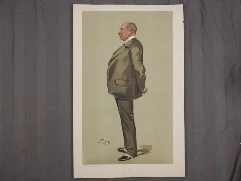 Vanity Fair print, GWR print, Sir Wilkinson, 1902 print, Spy caricature, GWR rai
