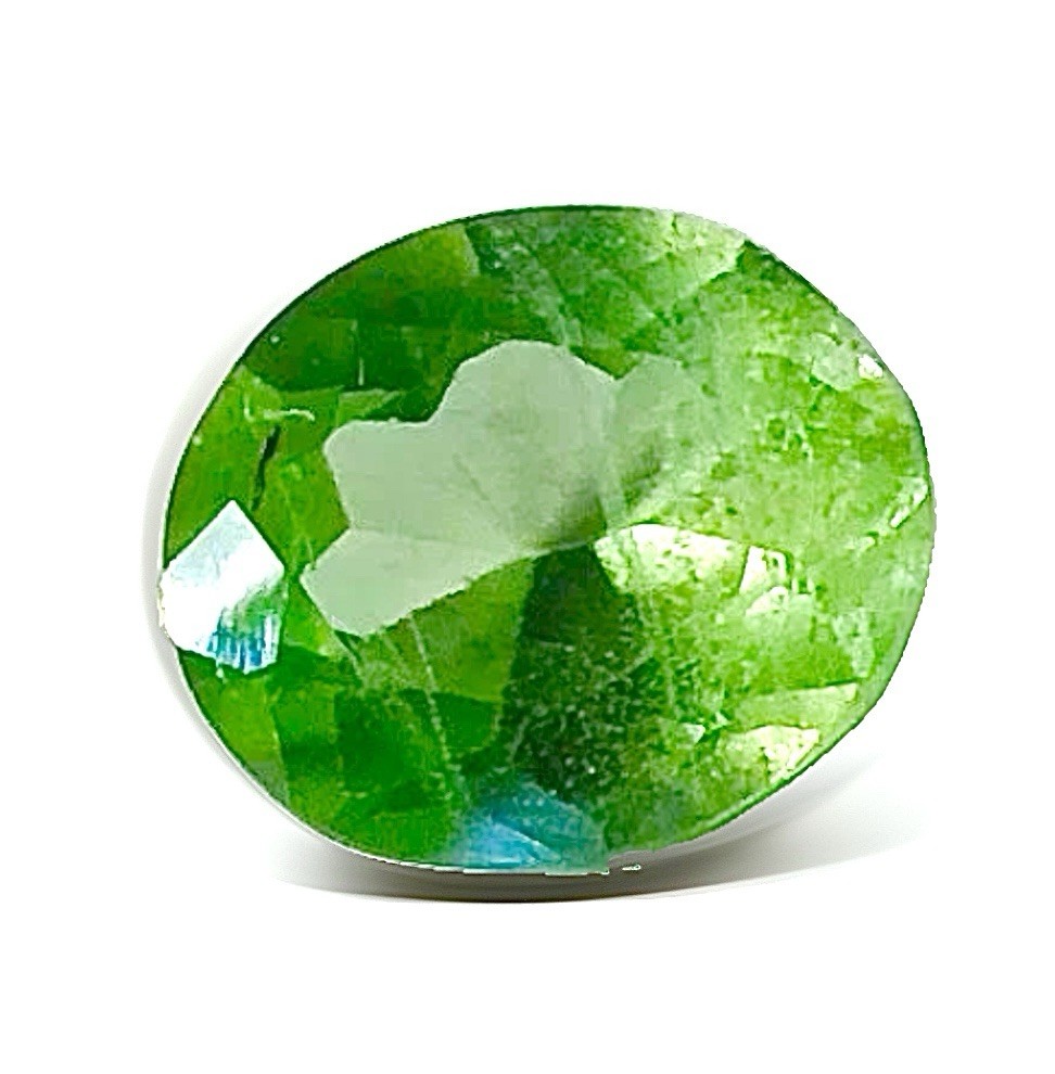 Beautiful Natural Peridot Crystal Diamond Cut Green Gemstone Genuine Specimen