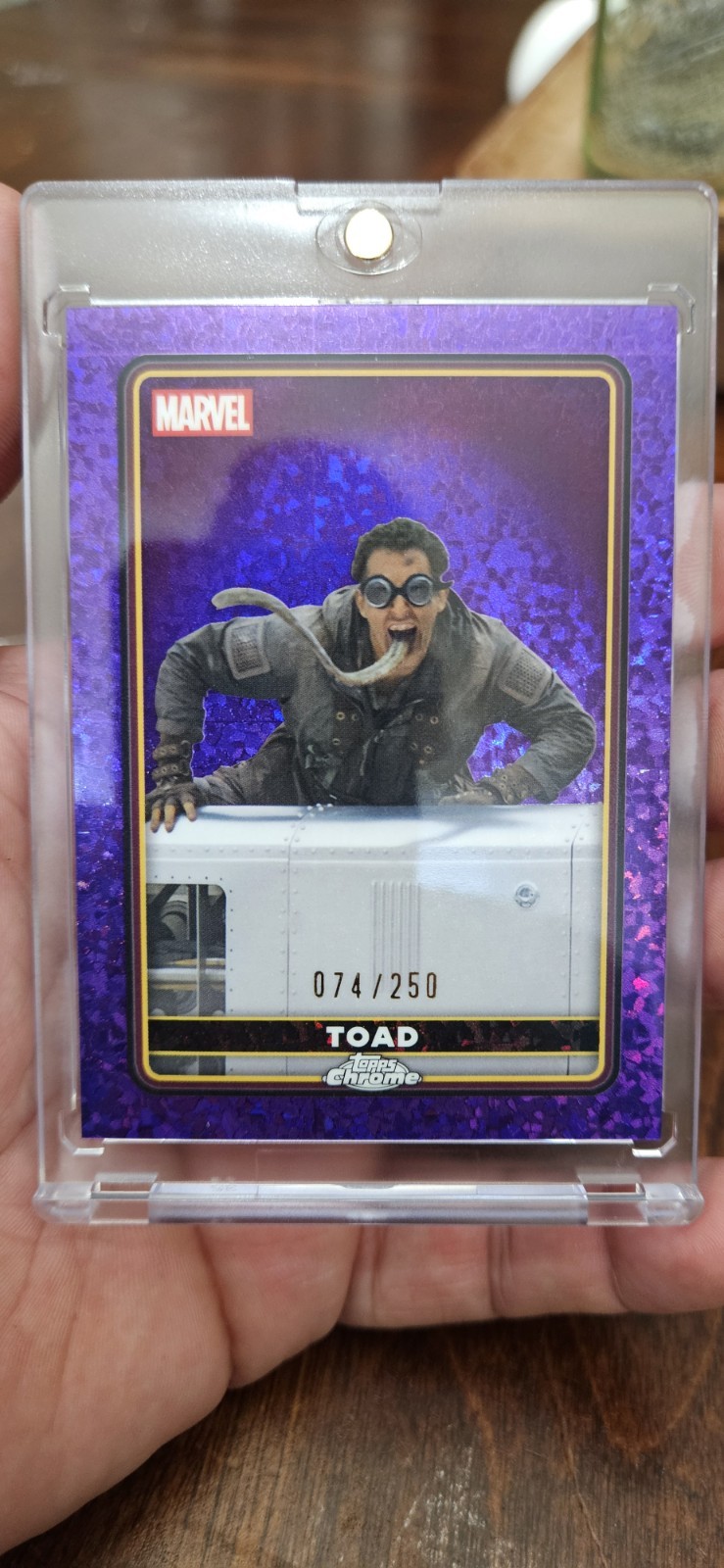 Toad 2025 Topps Chrome Marvel Deadpool & Wolverine Purple /250 Alpha