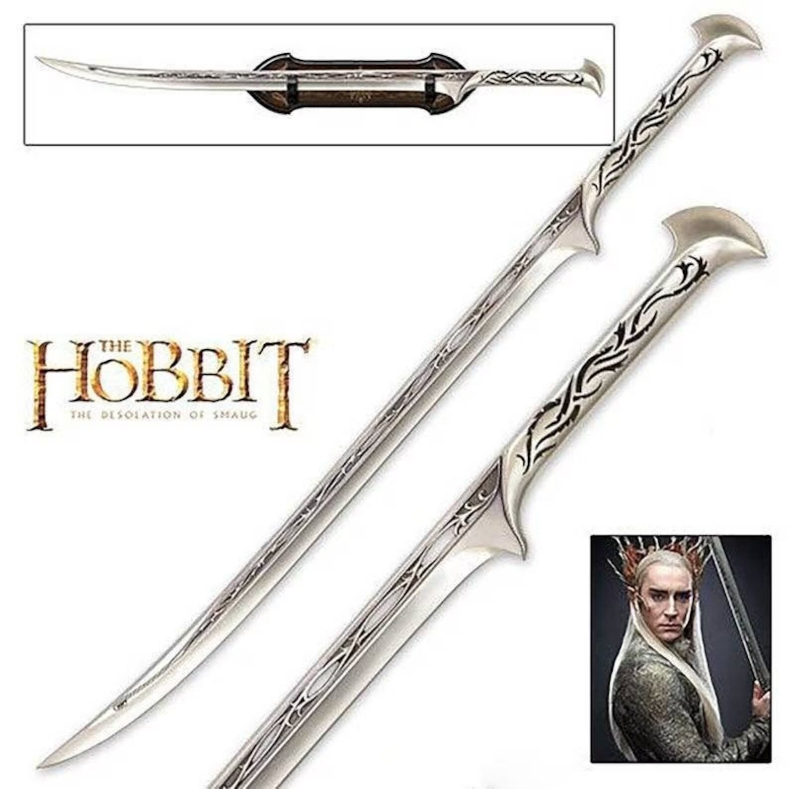 Thranduil Hobbit From Lord Rings Replica LOT Leather Sheath Elvenking Long Sword