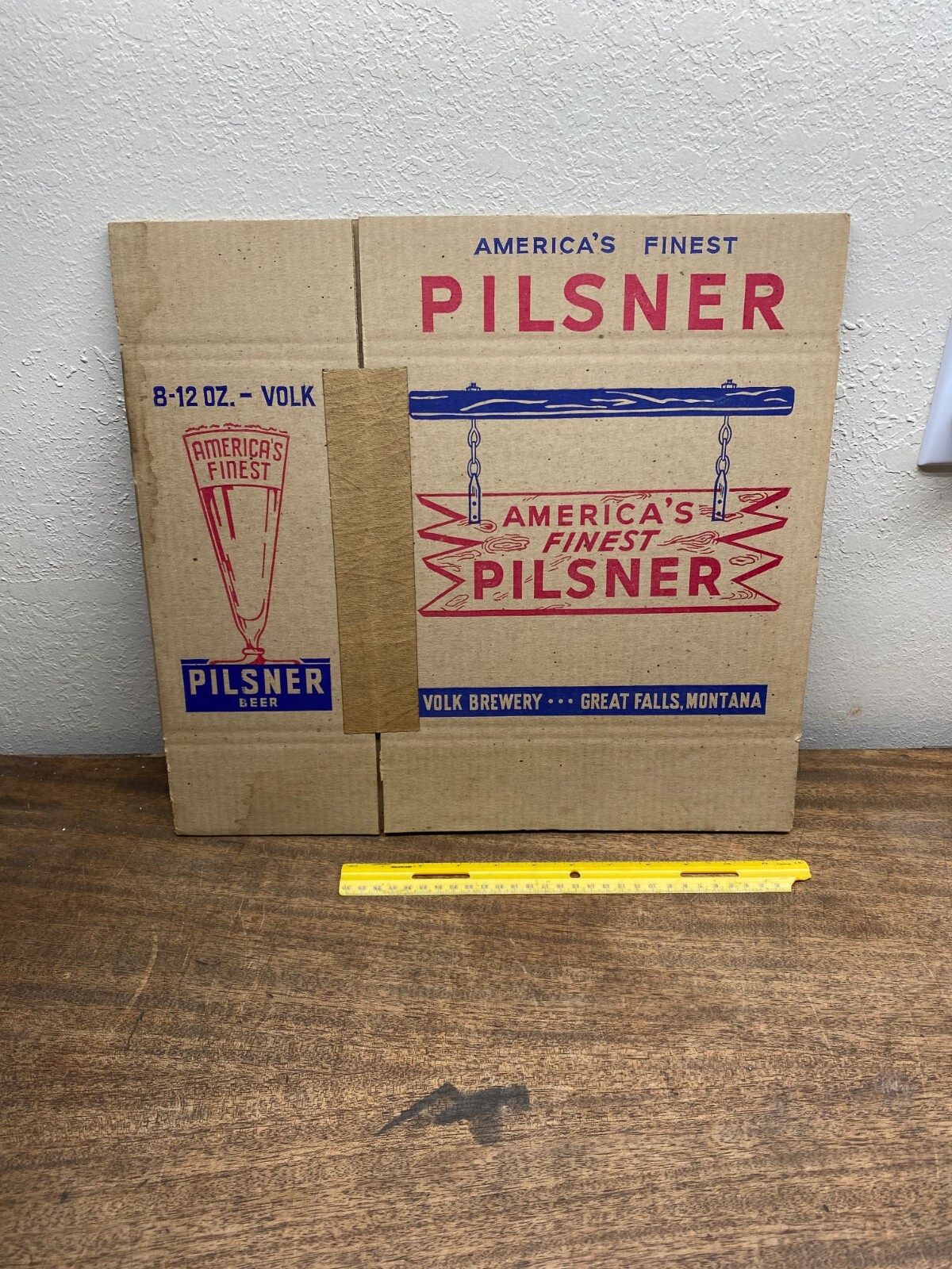 VINTAGE VOLK BREWERY BOX ~ AMERICA'S FINEST PILSNER ~ GREAT FALLS, MONTANA
