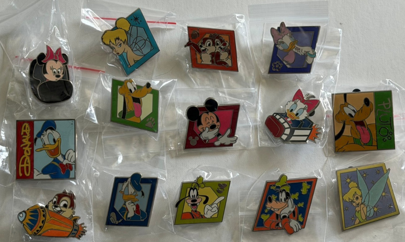 Exact Disney Trading Pin Lot of 14 Pins No Duplicates plus a Random Bonus Pin
