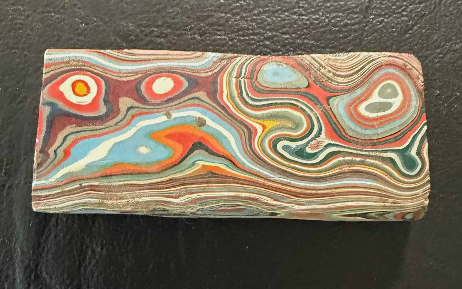 Vibrant Fordite Specimen Piece Detroit Agate Motor City Paint Slag Rough 2 Inch Vibrant Fordite Specimen Piece Detroit Agate Motor City Paint Slag Rough 2 Inch