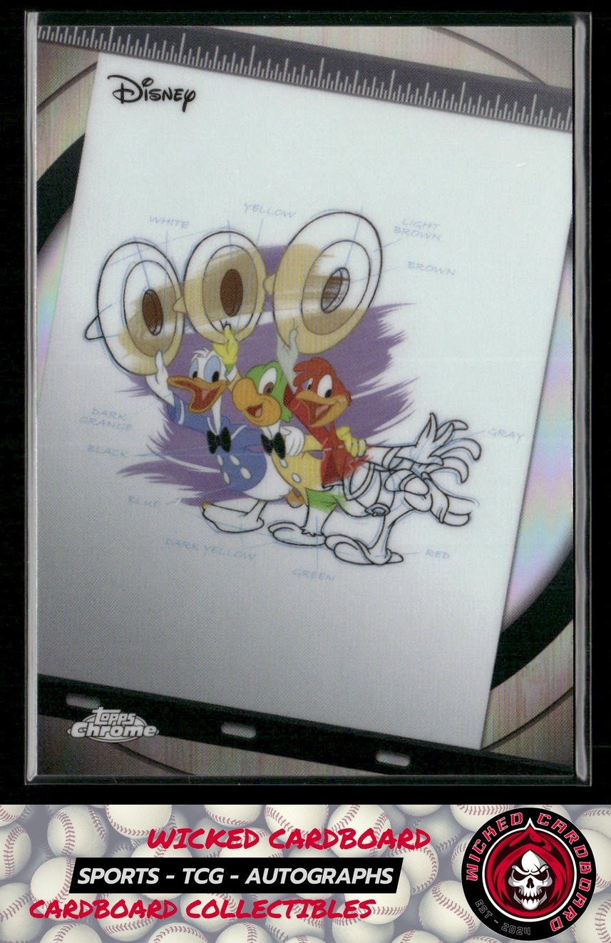 2026 Topps Chrome Disney The Three Caballeros #I&P-6 Disney Ink & Paint