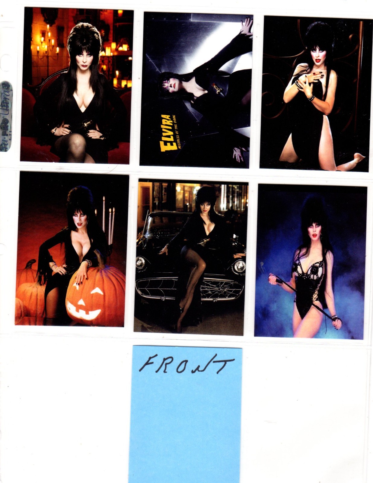 ELVIRA   CUSTOM  NOVELTY TRADING CARD 6 CARDS   SET