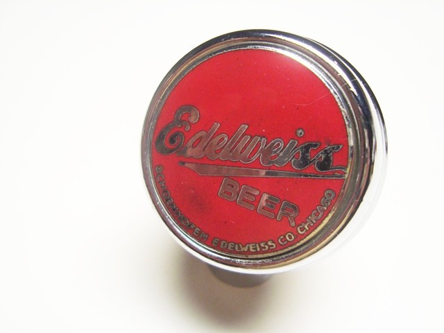 Circa 1940s Edelweiss Ball Knob, Schoenhofen Brewing, Chicago, Illinois