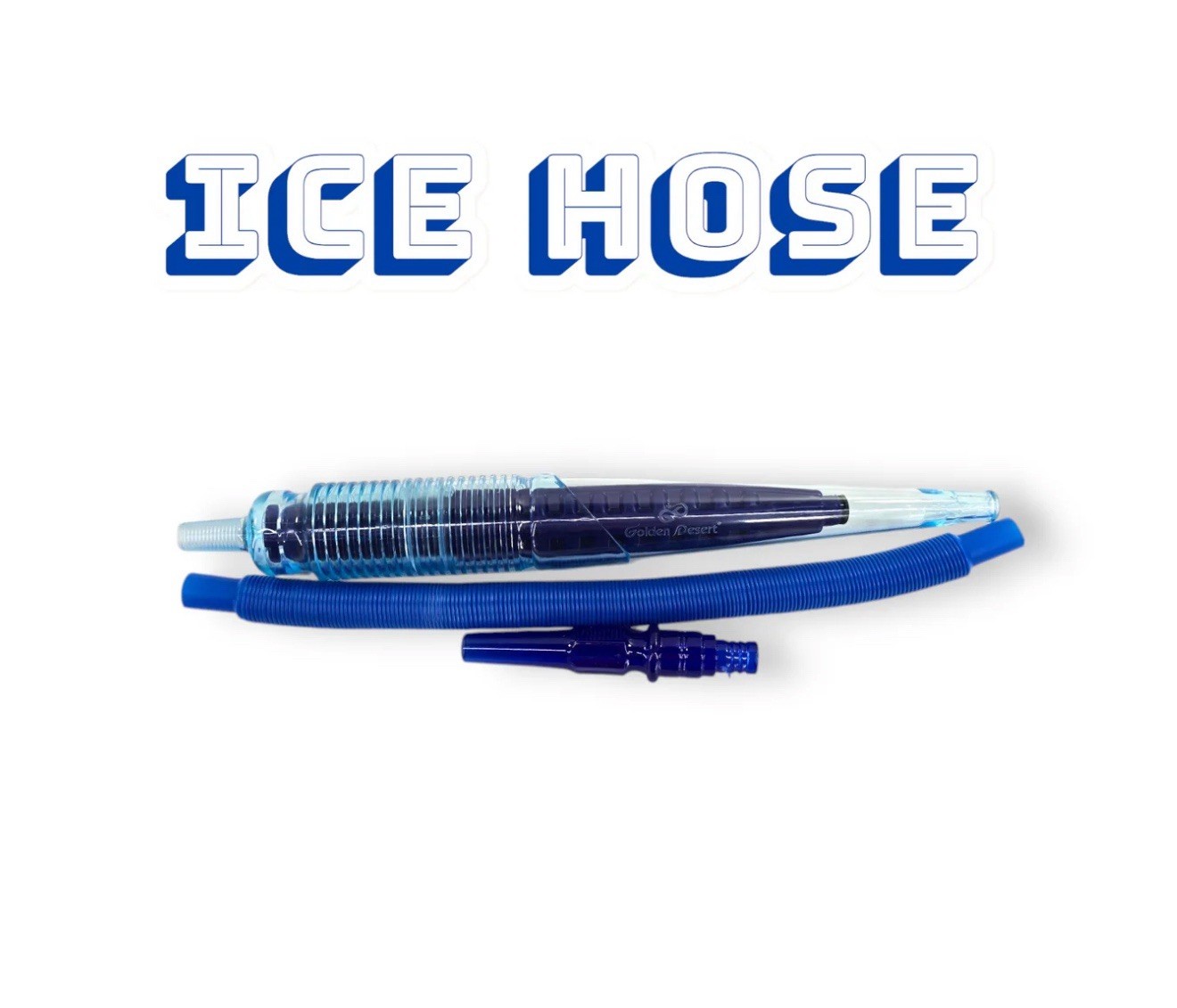 Golden Desert Ice Hose Blue Hookah Freezable Cooling Hose
