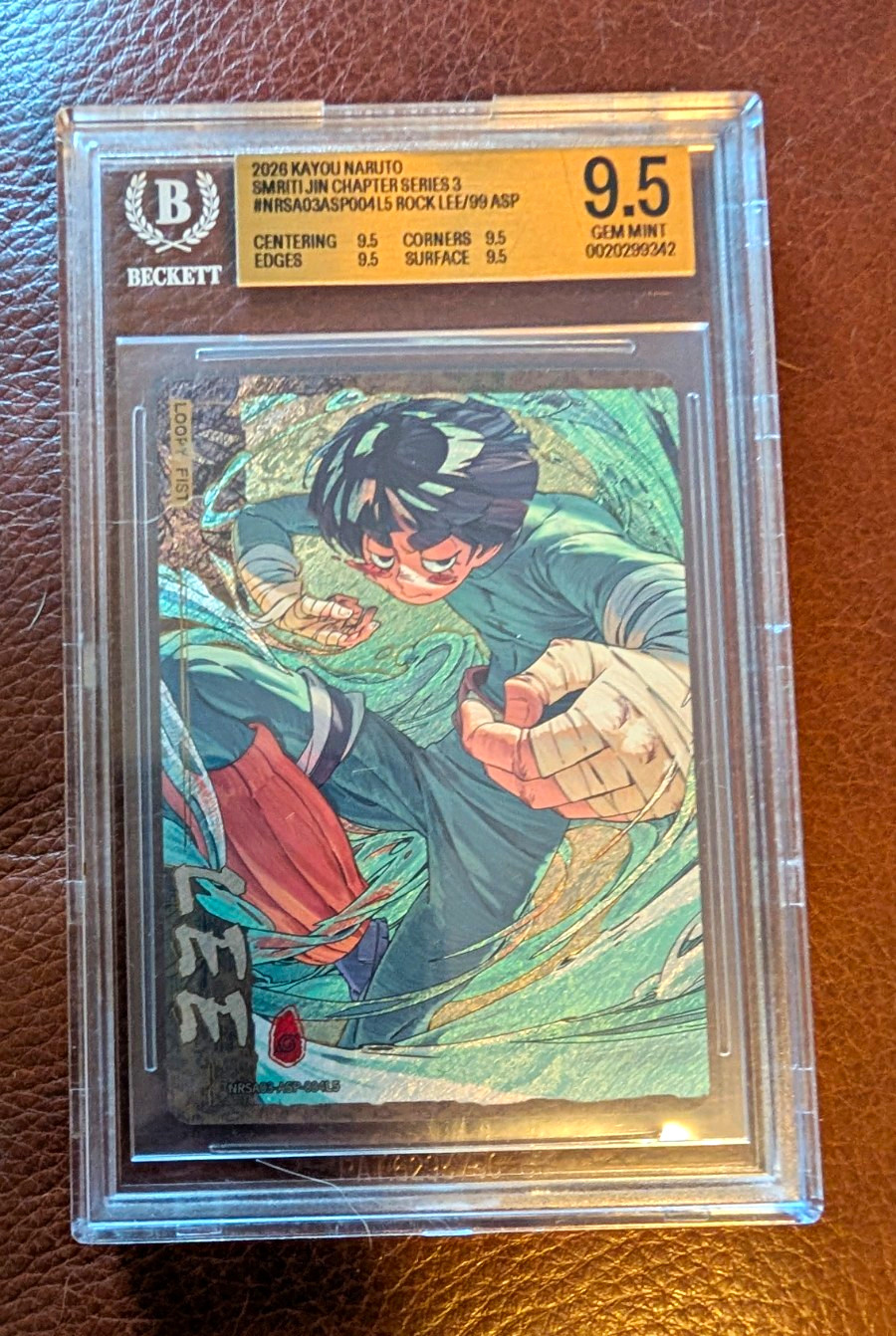 2026 Kayou Naruto Smriti Jin Ch. Series 3 ASP Rock Lee Looping Fist 46 /99