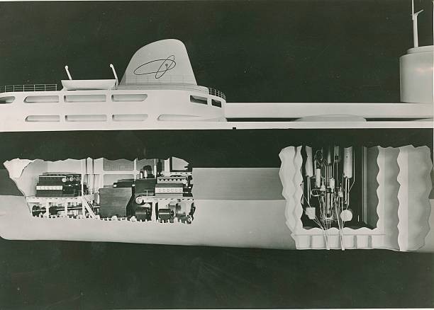 Model of nuclear powered tanker Historic 1960s Large Old Photo