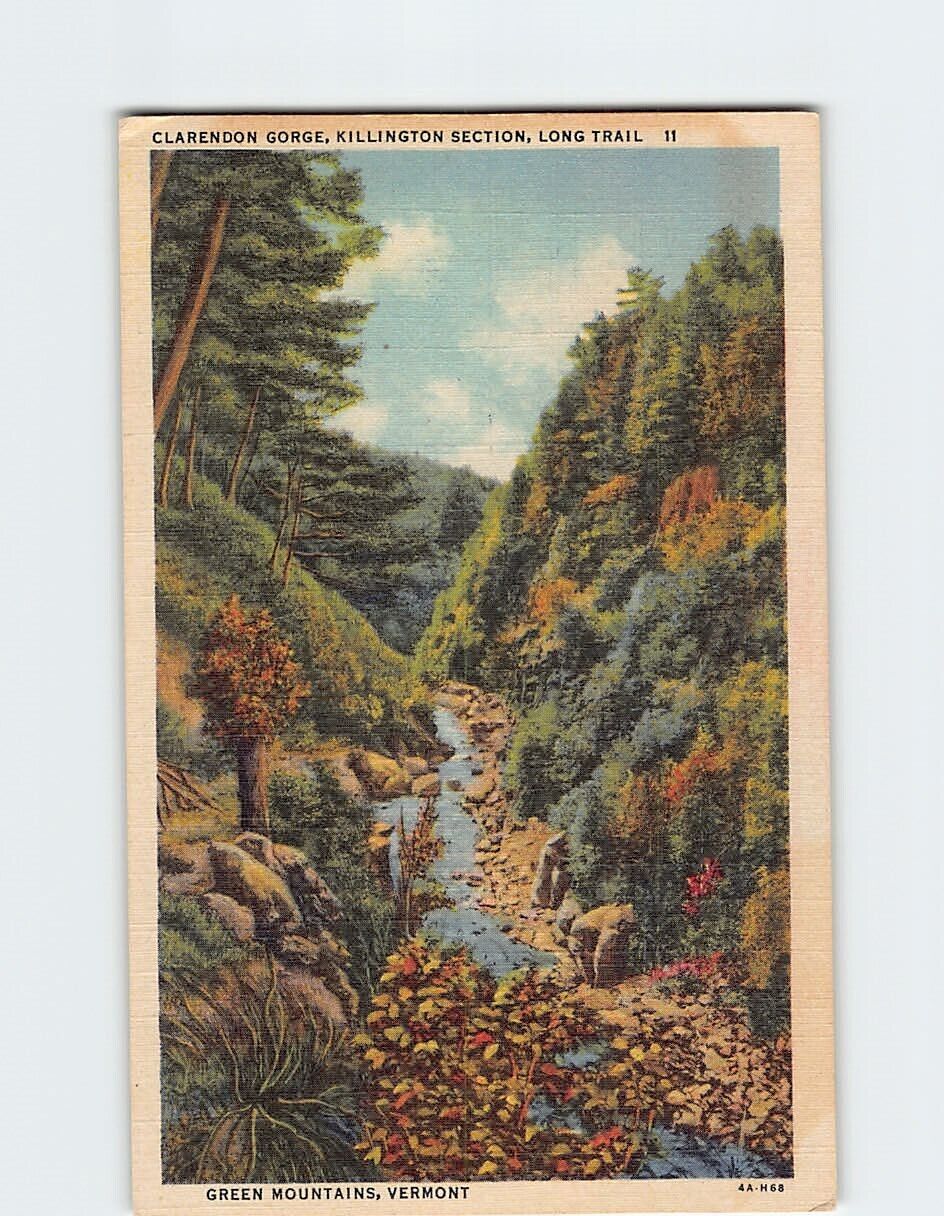 Postcard Clarendon Gorge Killington Section Long Trail Green Mountains Vermont
