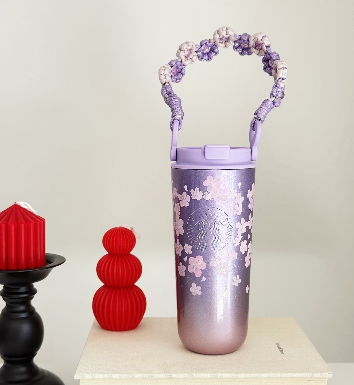 【NEW】Starbucks 2026 China Twilight Sakura 22oz Falling Cherry Straw Cup Gift