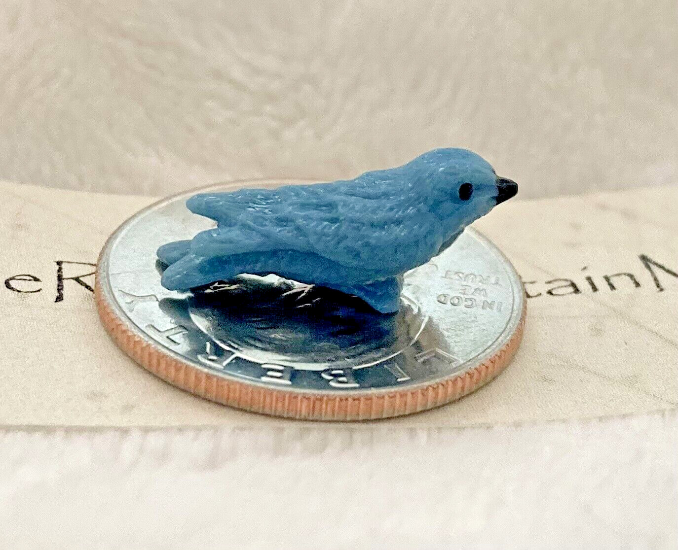 Bluebird Tiny Miniature Schleich Hand Painted bird/ Fairy Garden NEW SEALED RARE