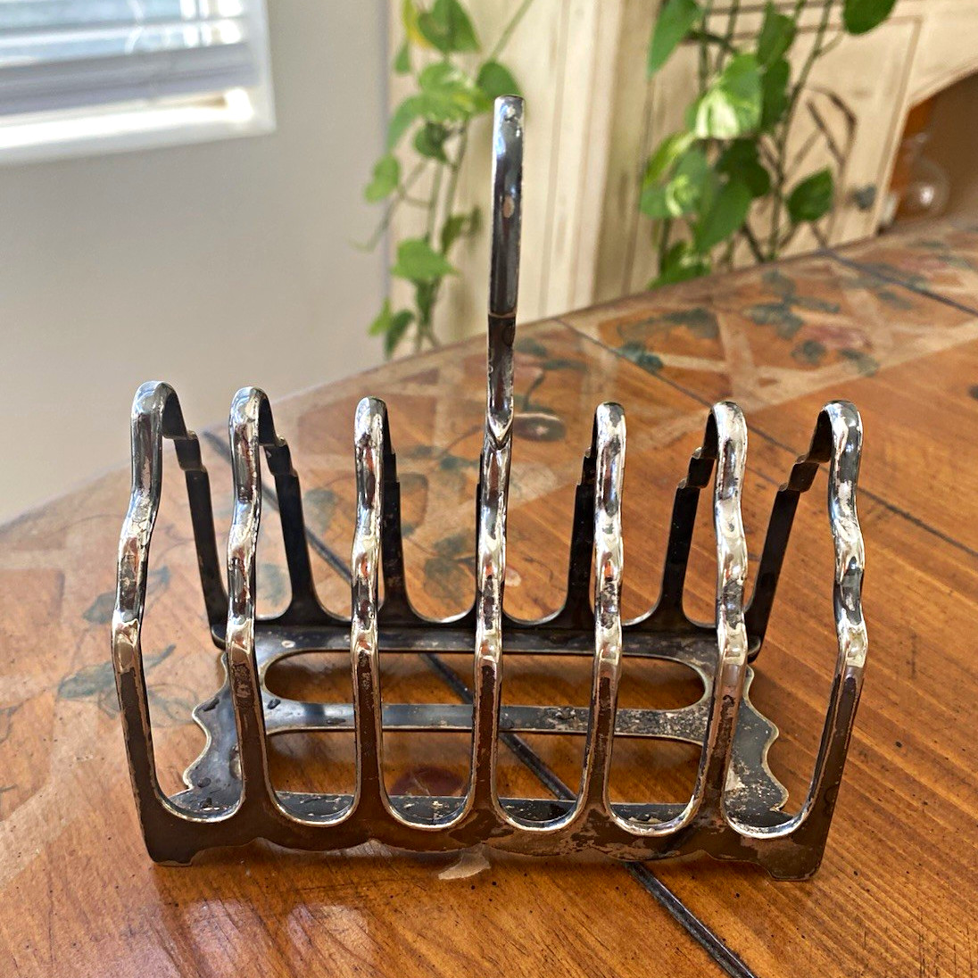 Vintage Victorian Silver Plated Toast Rack / DB&S Brand / Made in England