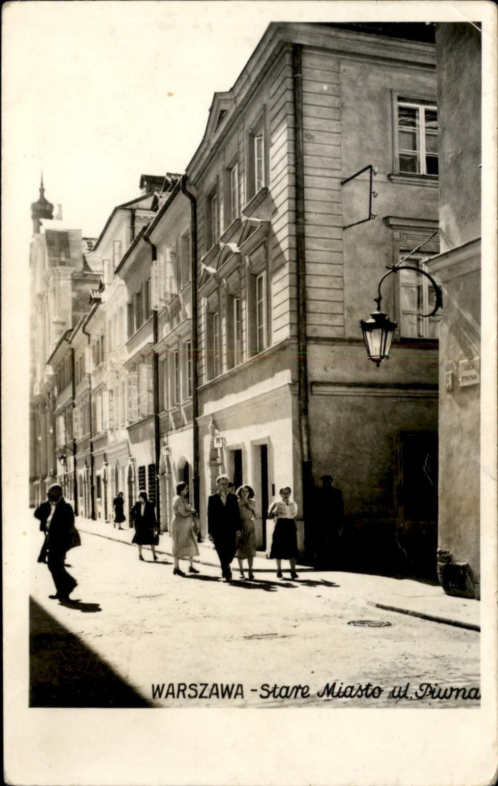 Warszawa Old Town Street ul. Piwna C.A.F. c1940s-50s Real Photo Vintage Postcard