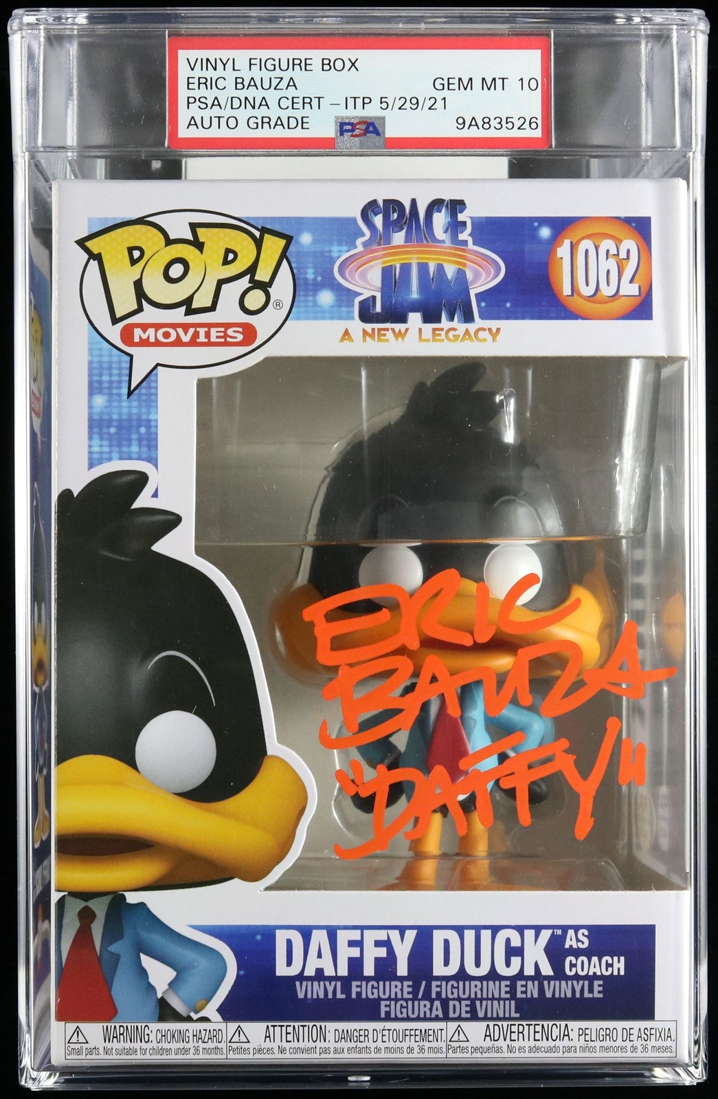 Eric Bauza Signed Funko Pop #1062 Spacejam PSA/DNA Auto 10