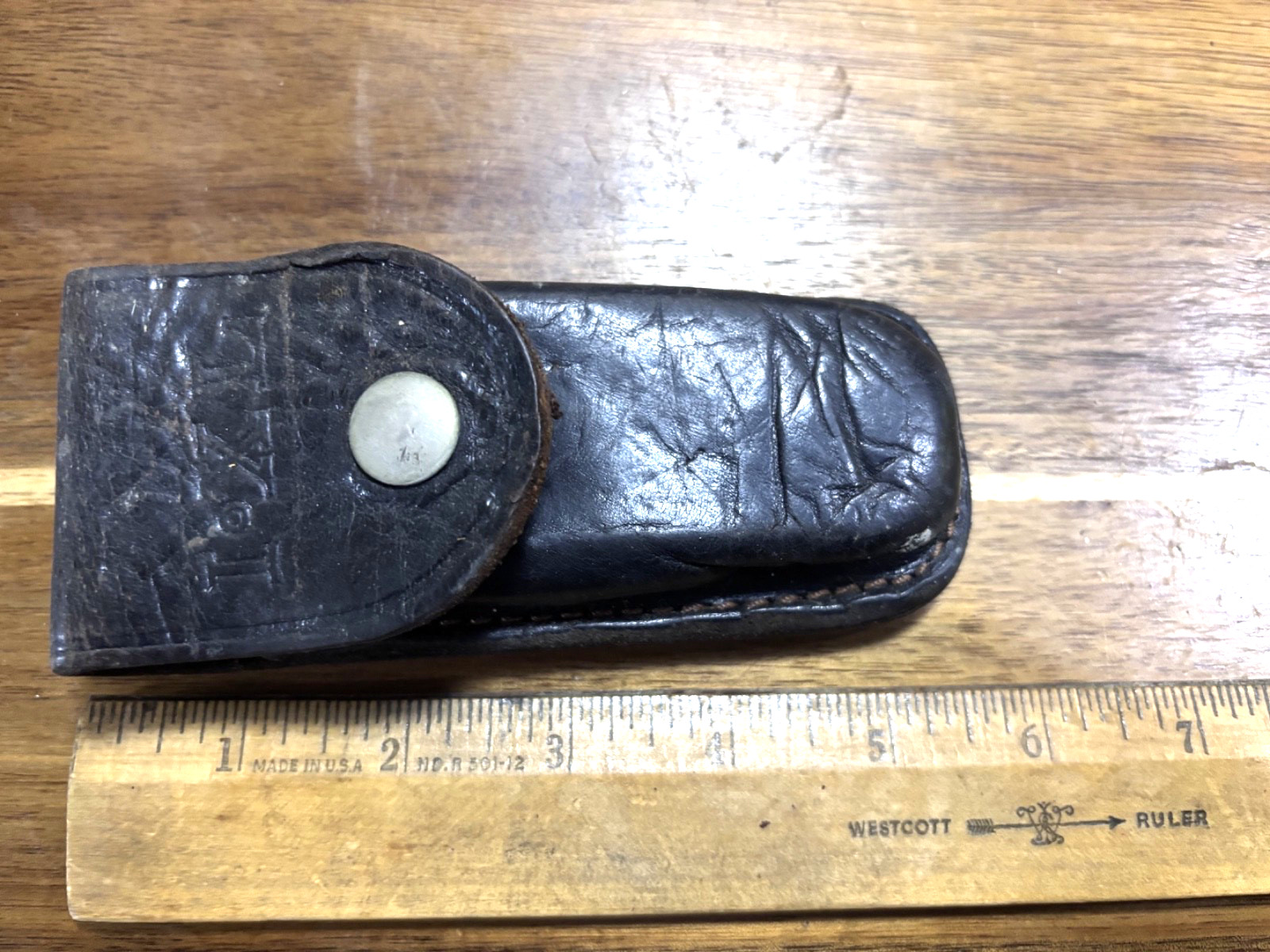 OLD VINTAGE I*XL leather sheath folding hunter 6265 5265 6165 5165 TESTED  S40