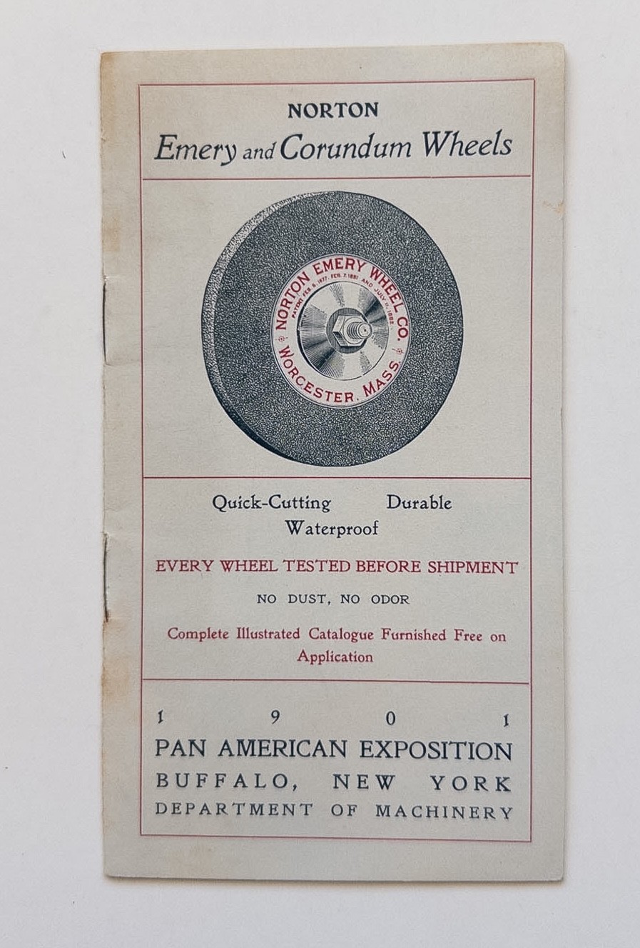 1901 Pan American Exposition Norton Emery Wheel Brochure Buffalo NY Tiger RARE