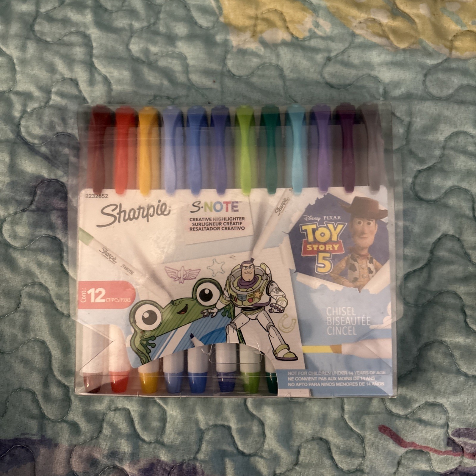 Disney Toy Story 5 SET of 12 SHARPIE S-Note Creative Highlighters Chisel Tip NEW